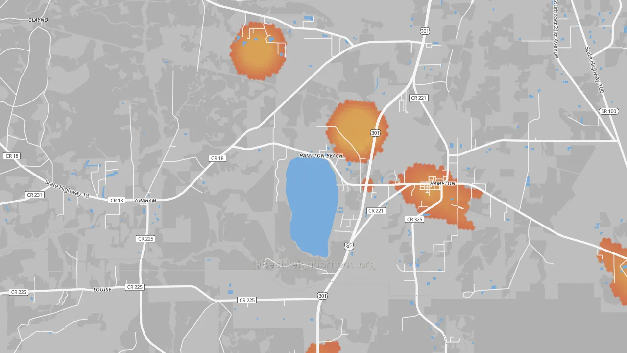 Bike Grade map of 32044, FL