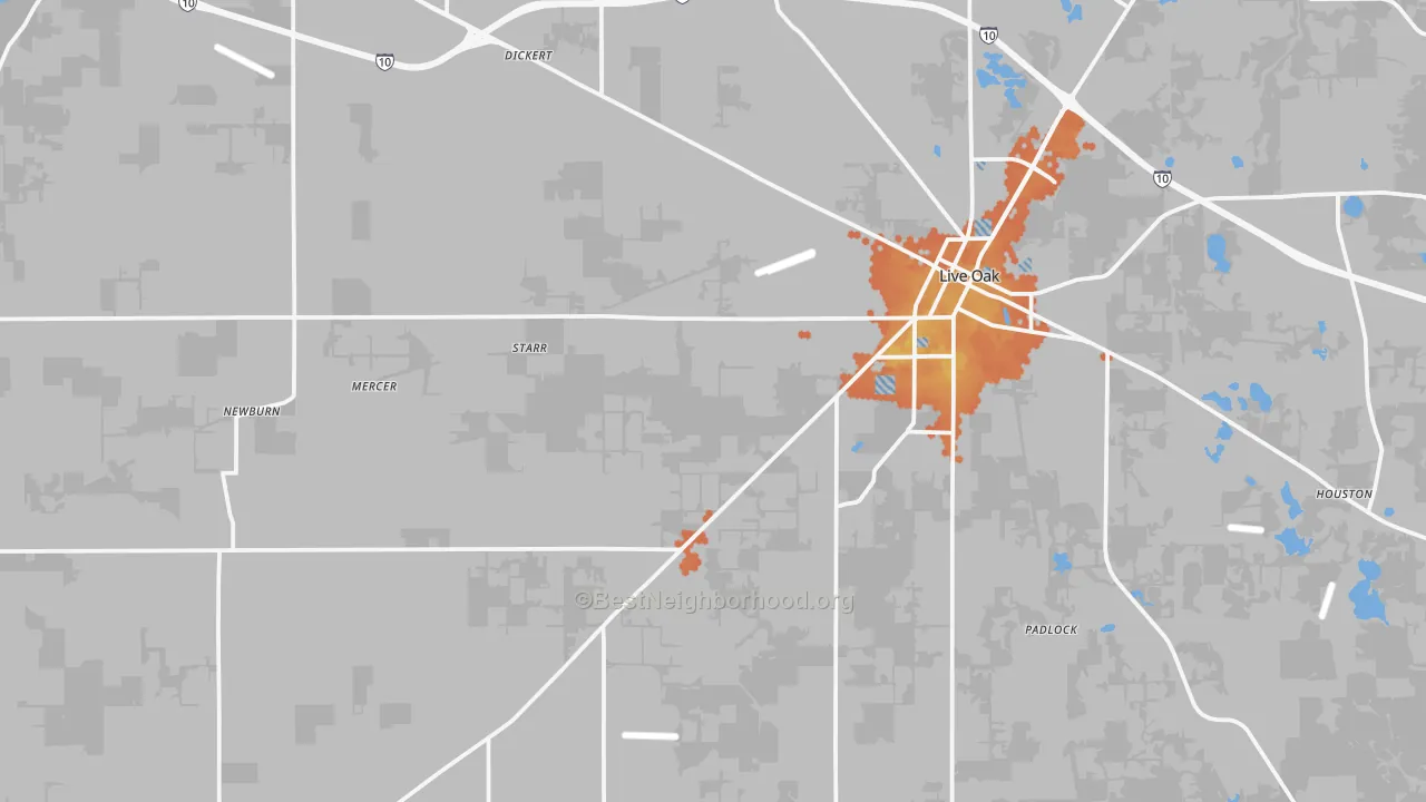 Bike Grade map of 32060, FL