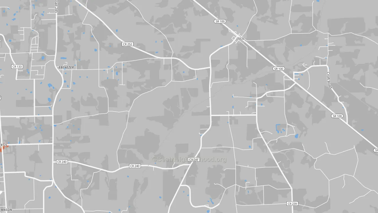 Bike Grade map of 32061, FL