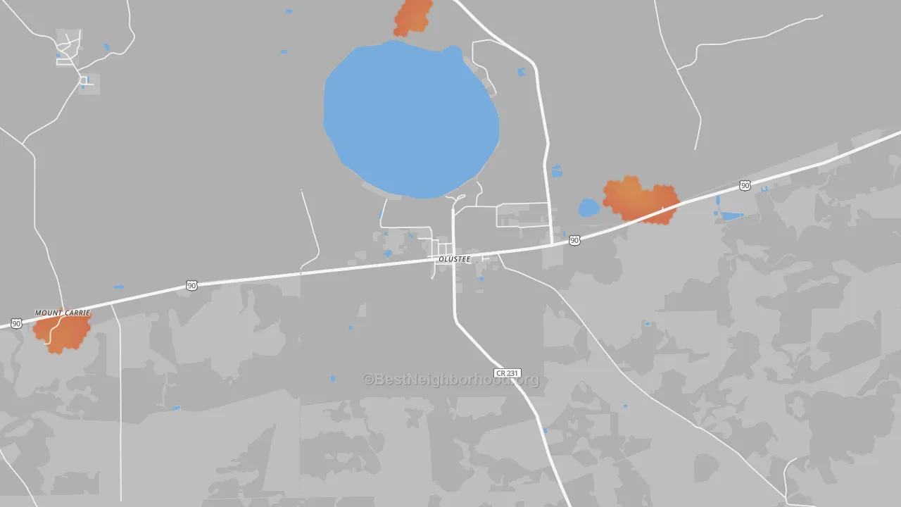 Bike Grade map of 32072, FL