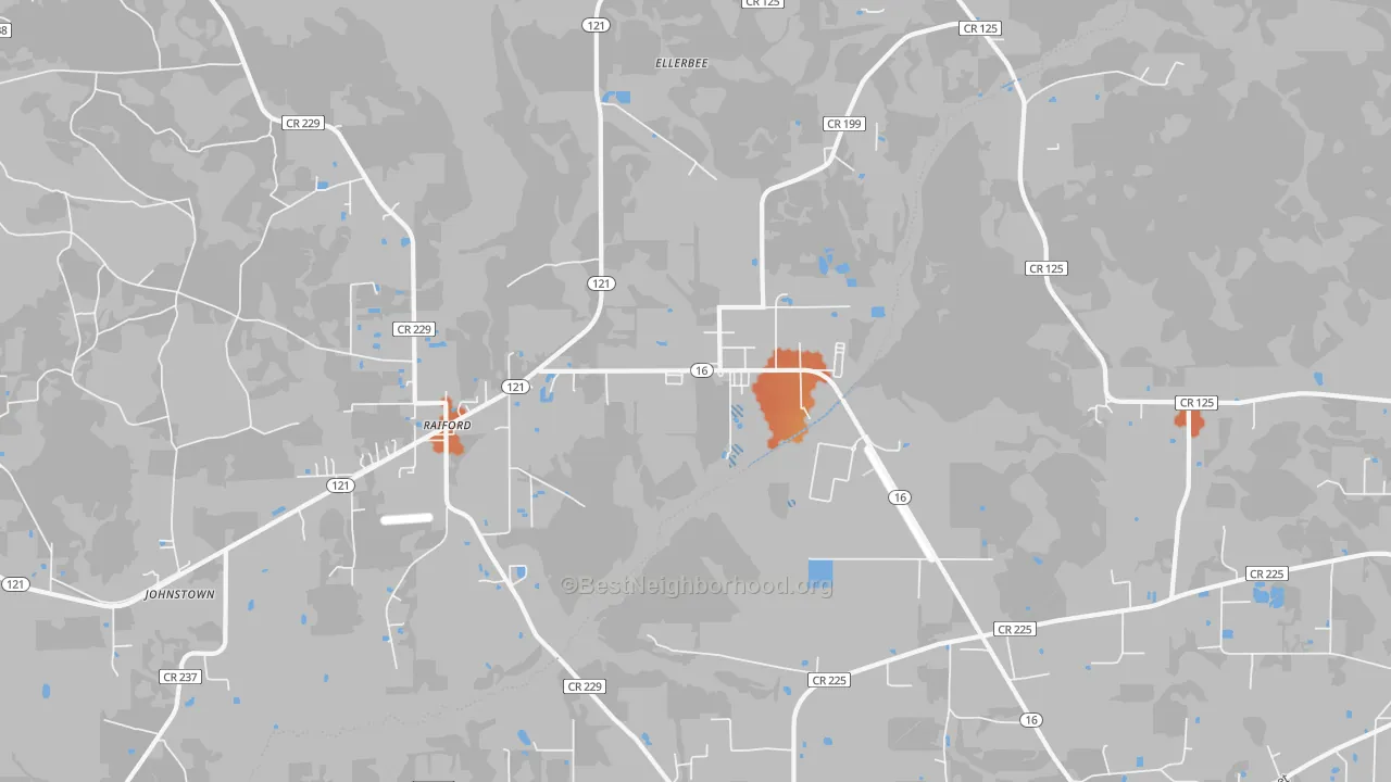 Bike Grade map of 32083, FL