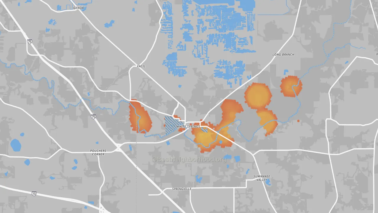 Bike Grade map of 32096, FL
