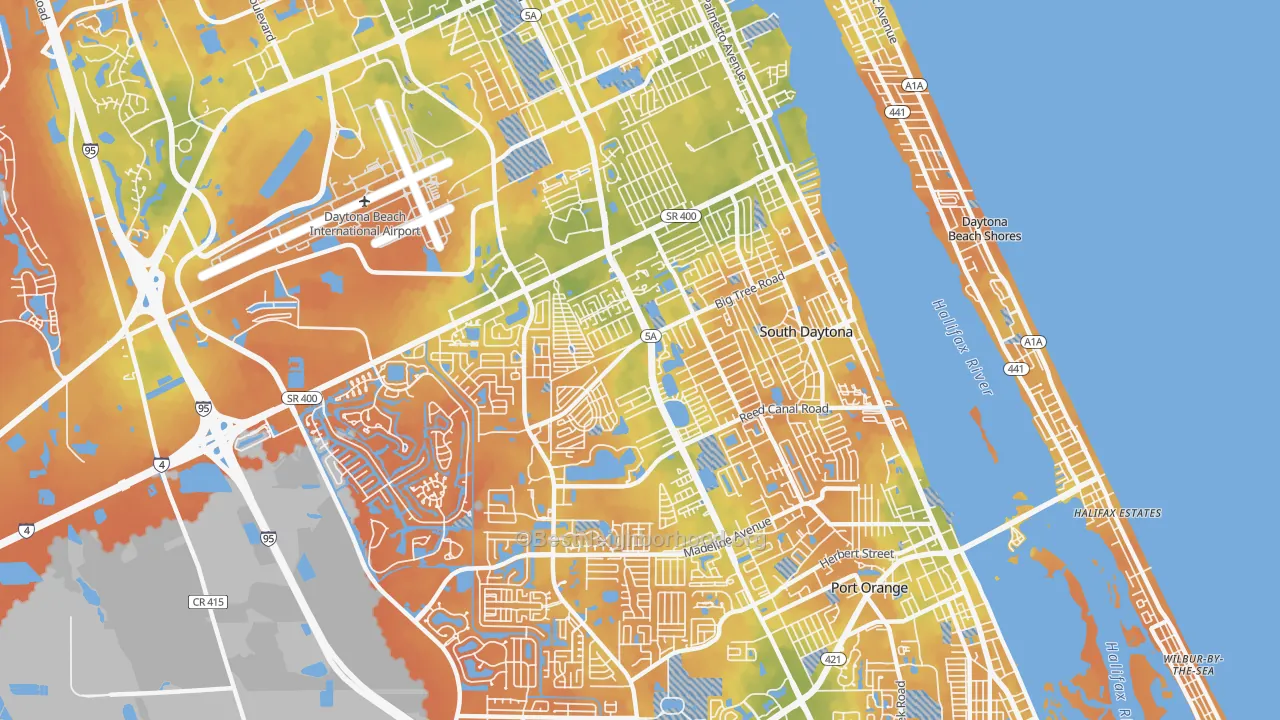 Bike Grade map of 32119, FL