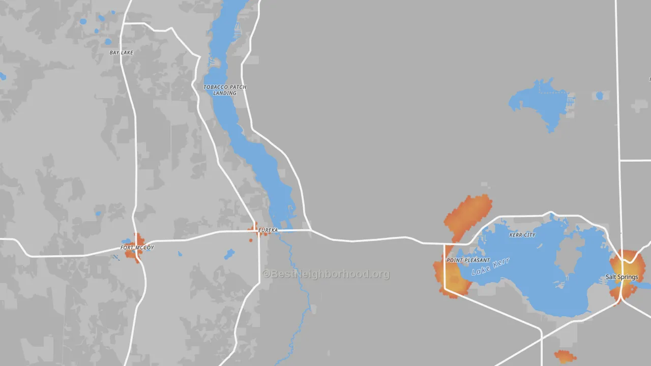 Bike Grade map of 32134, FL