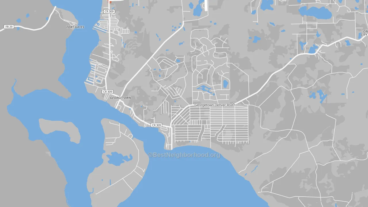 Bike Grade map of 32139, FL