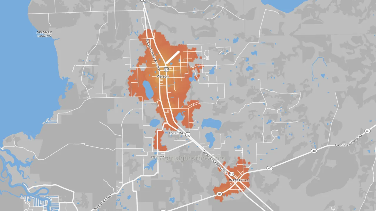 Bike Grade map of 32180, FL