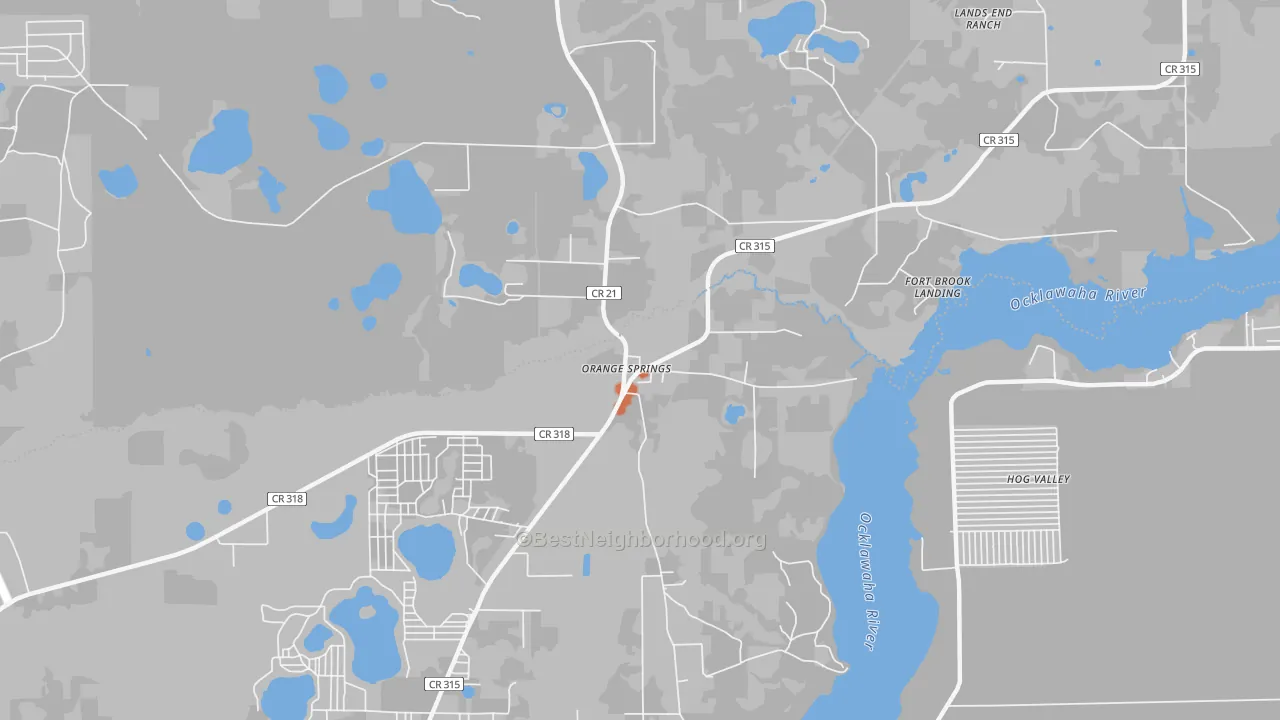 Bike Grade map of 32182, FL