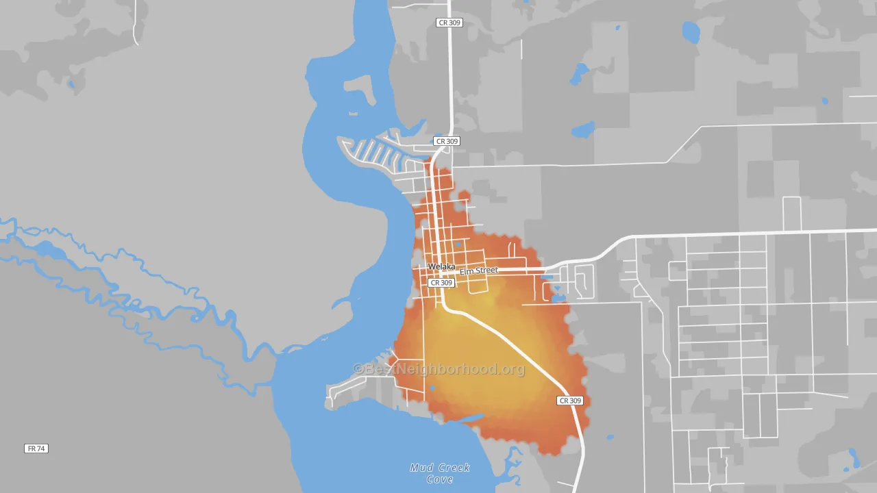 Bike Grade map of 32193, FL