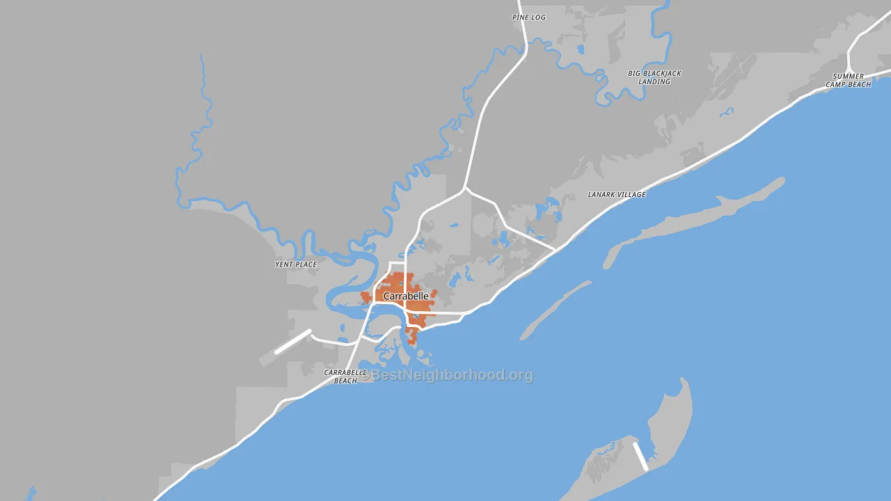 Bike Grade map of 32322, FL