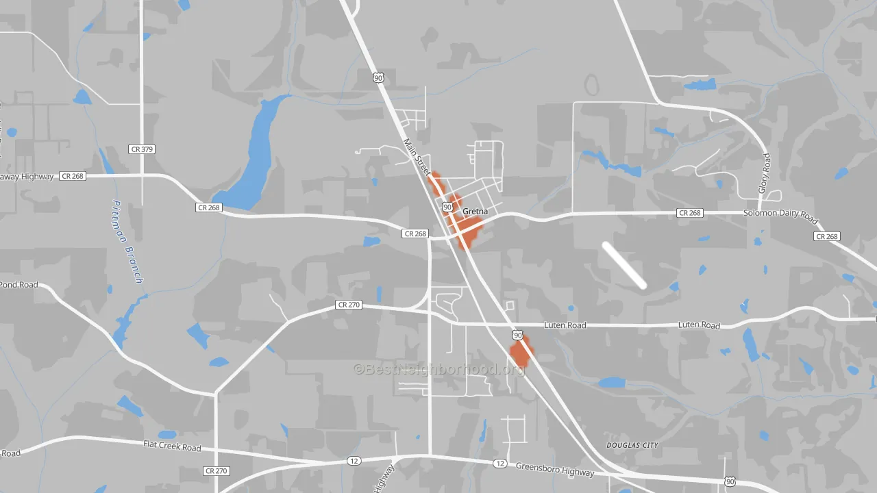 Bike Grade map of 32332, FL