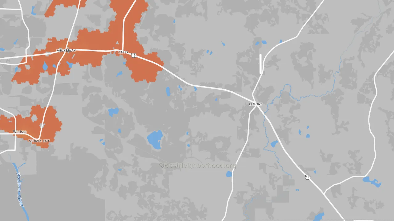 Bike Grade map of 32336, FL
