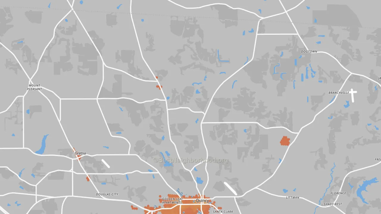 Bike Grade map of 32352, FL