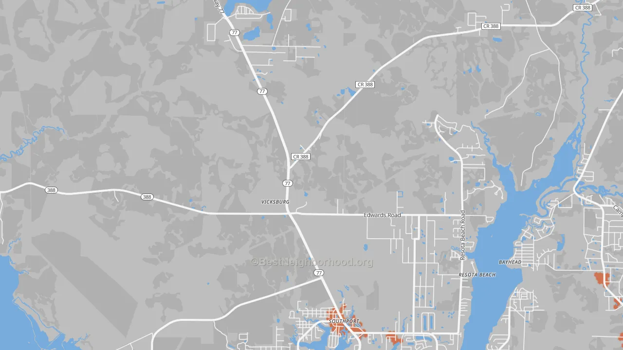 Bike Grade map of 32409, FL