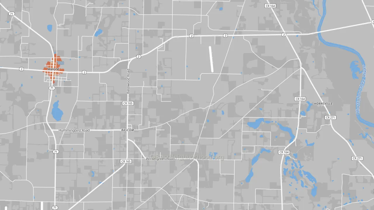 Bike Grade map of 32423, FL