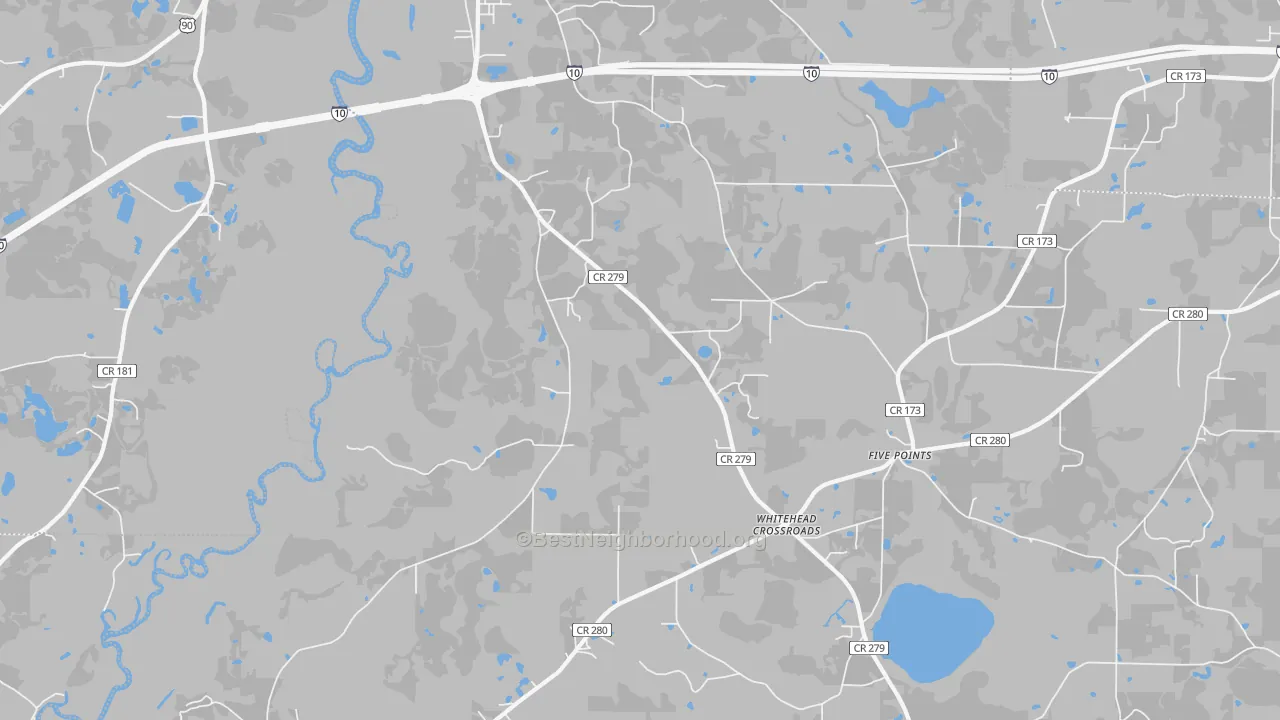 Bike Grade map of 32427, FL