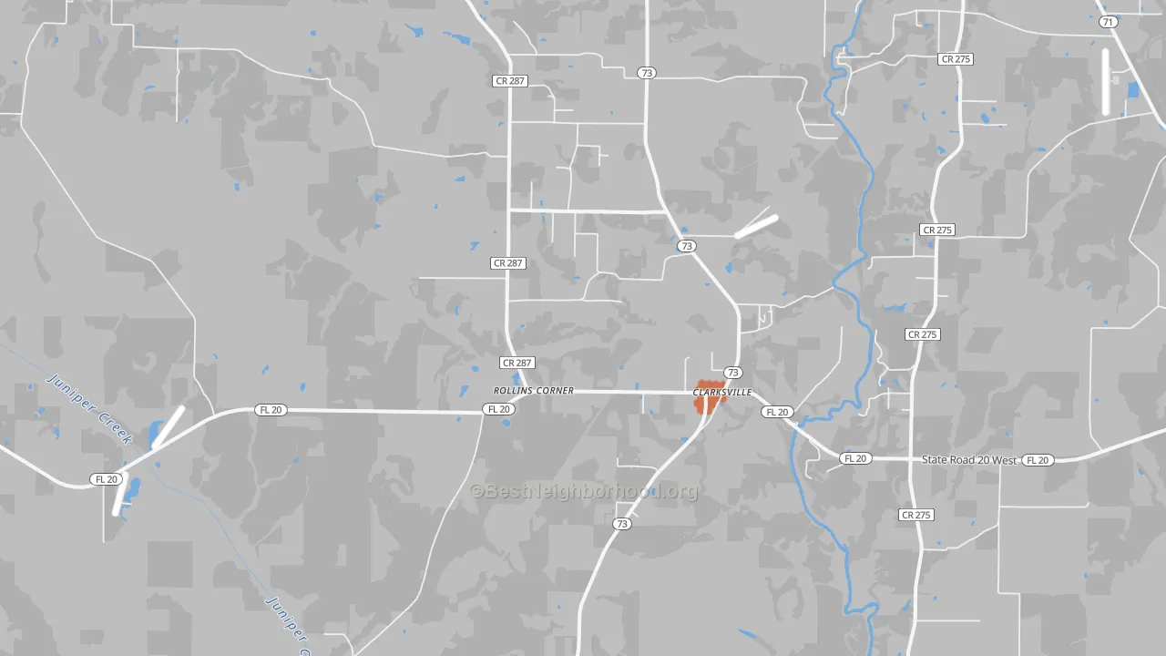 Bike Grade map of 32430, FL