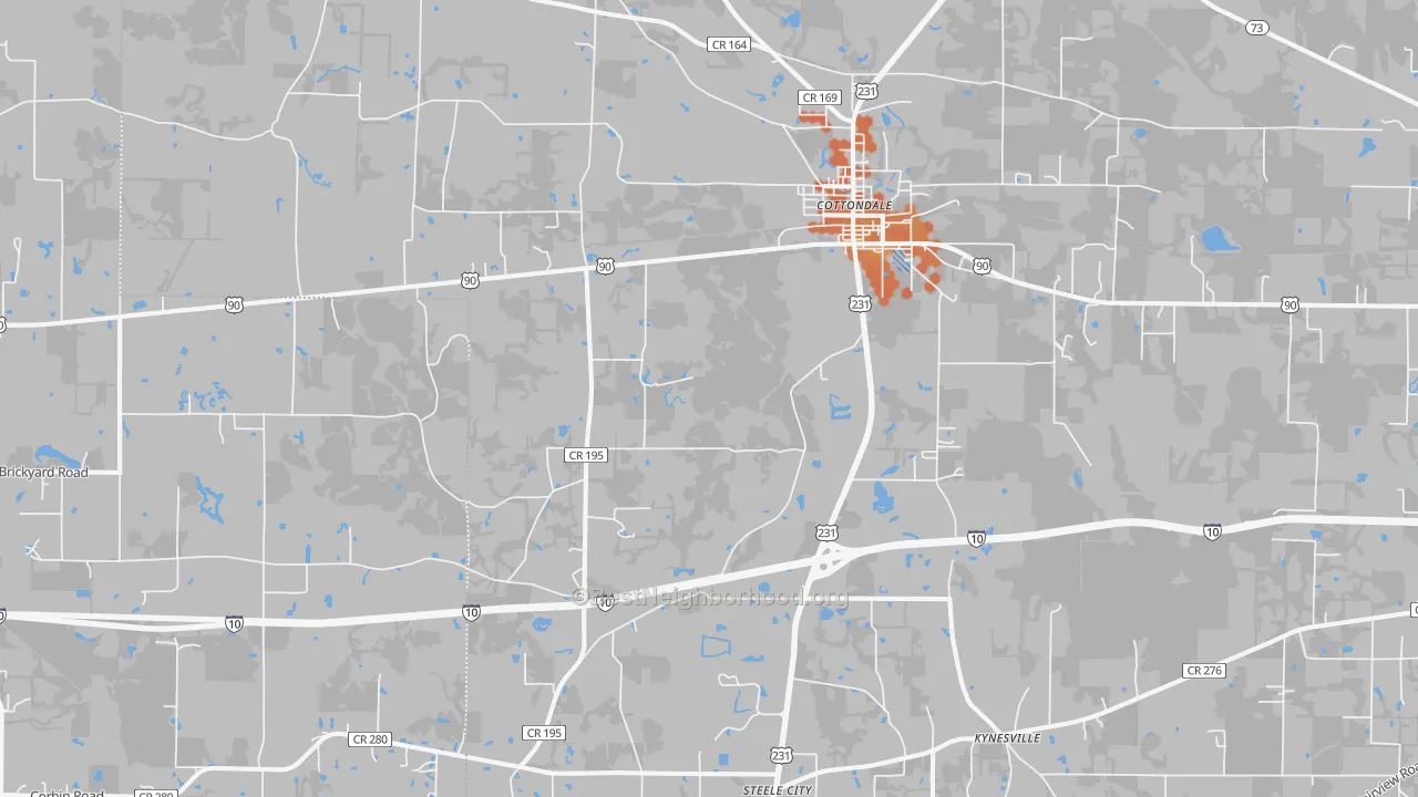 Bike Grade map of 32431, FL