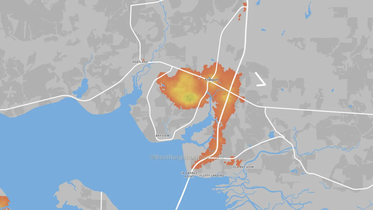 Bike Grade map of 32439, FL