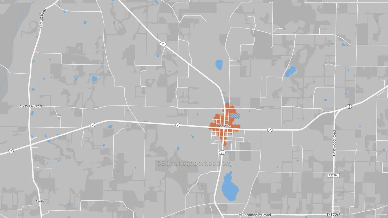 Bike Grade map of 32445, FL