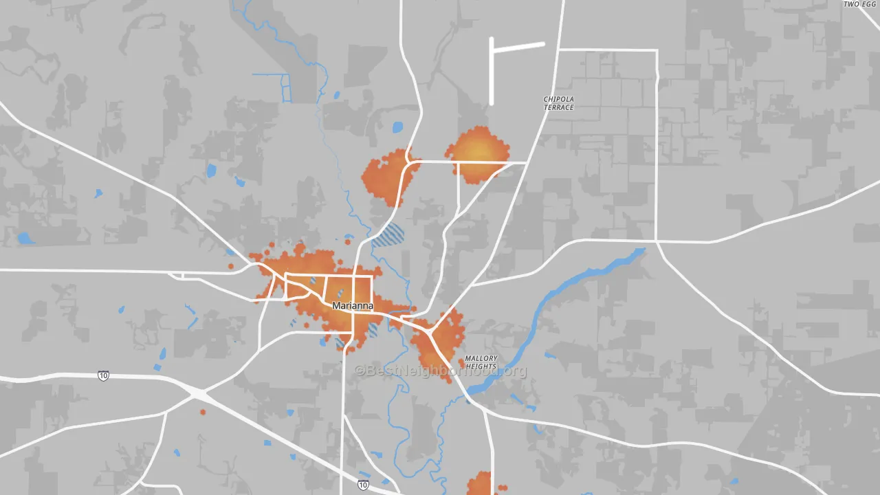 Bike Grade map of 32446, FL