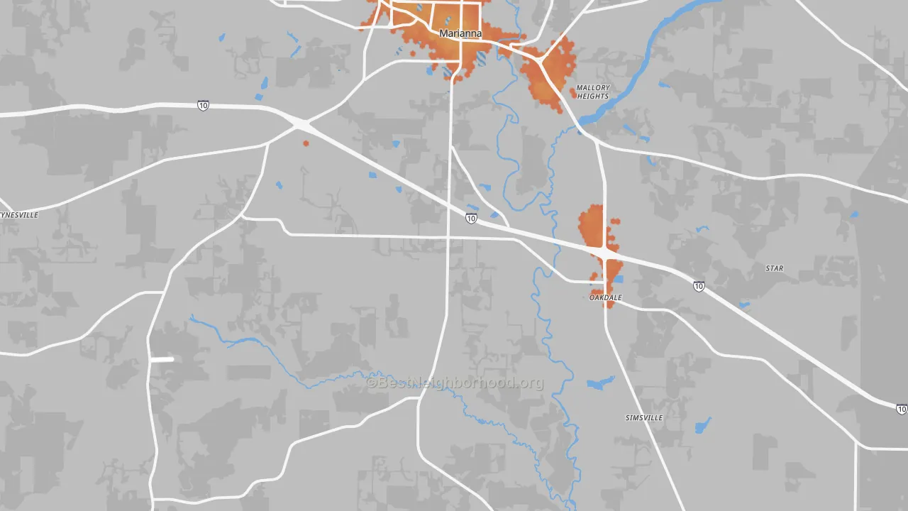 Bike Grade map of 32448, FL