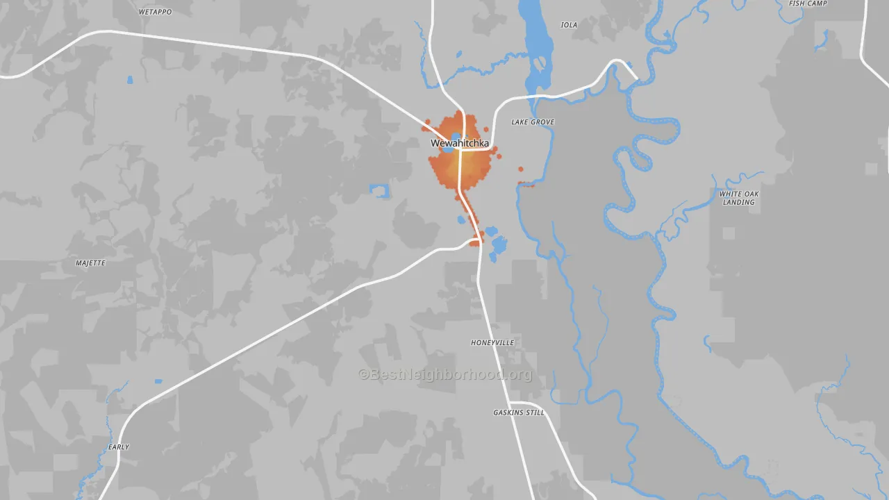Bike Grade map of 32465, FL