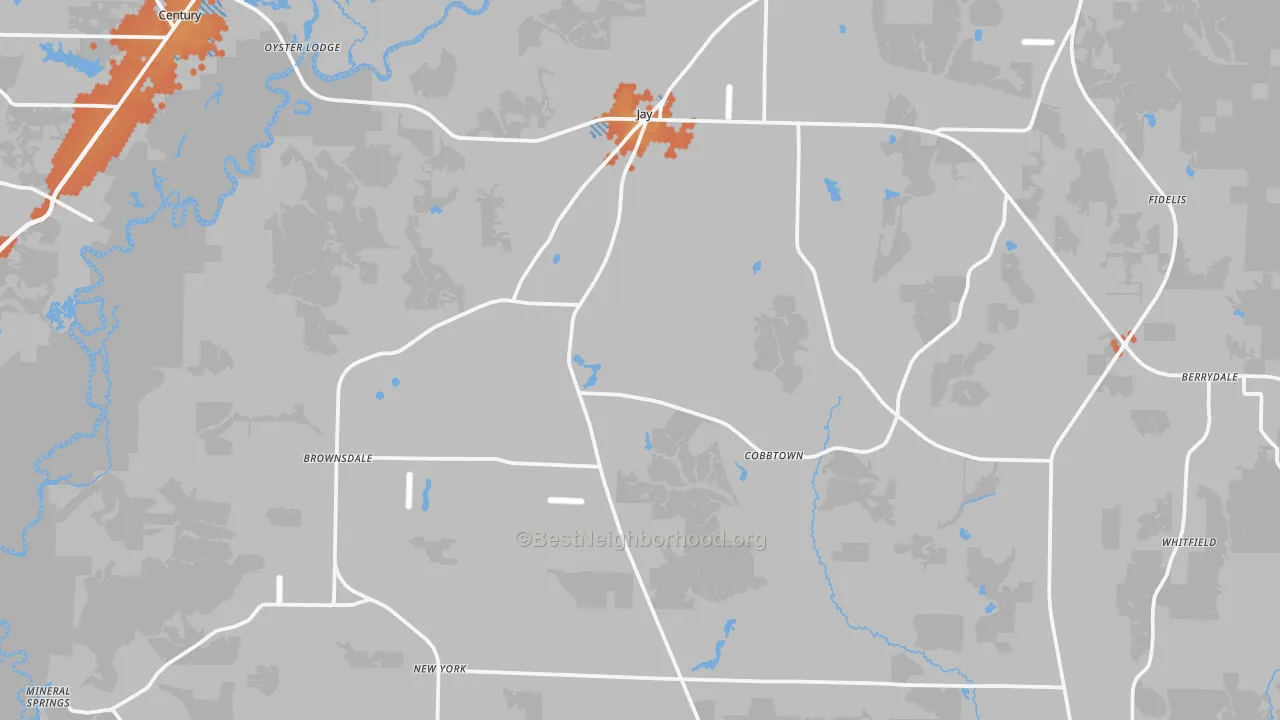 Bike Grade map of 32565, FL