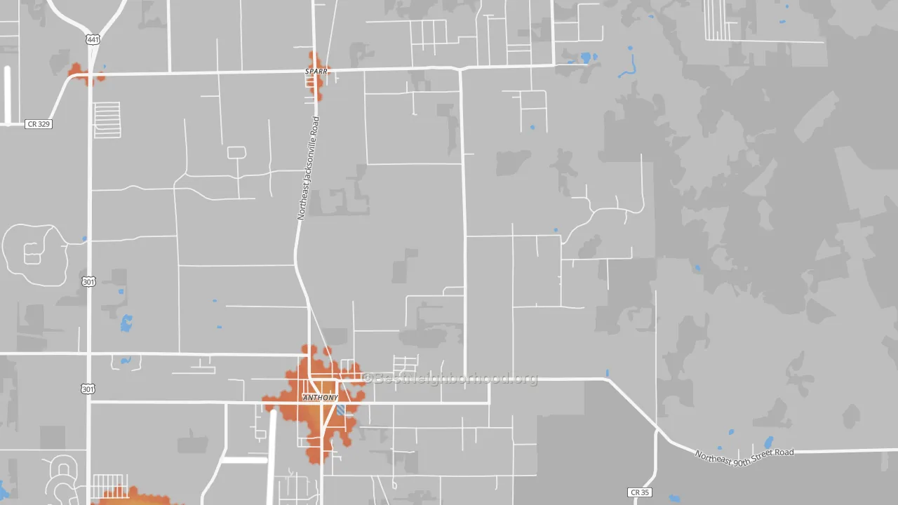 Bike Grade map of 32617, FL