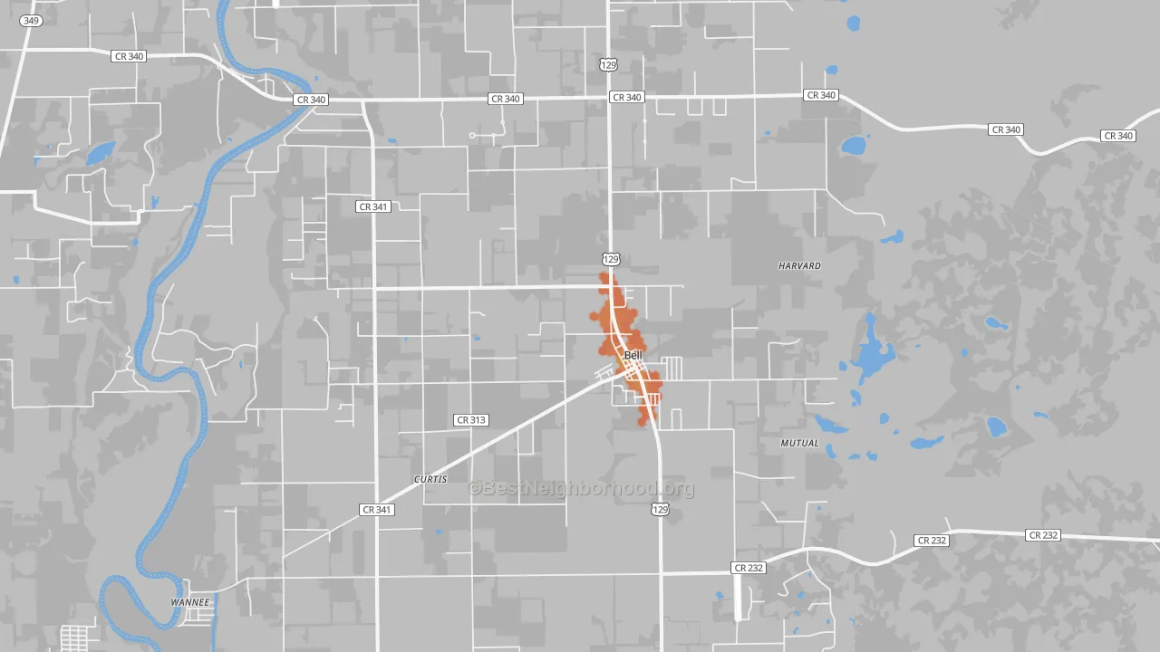 Bike Grade map of 32619, FL