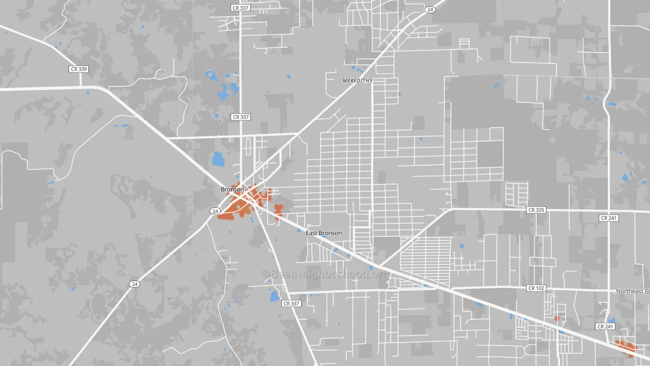 Bike Grade map of 32621, FL