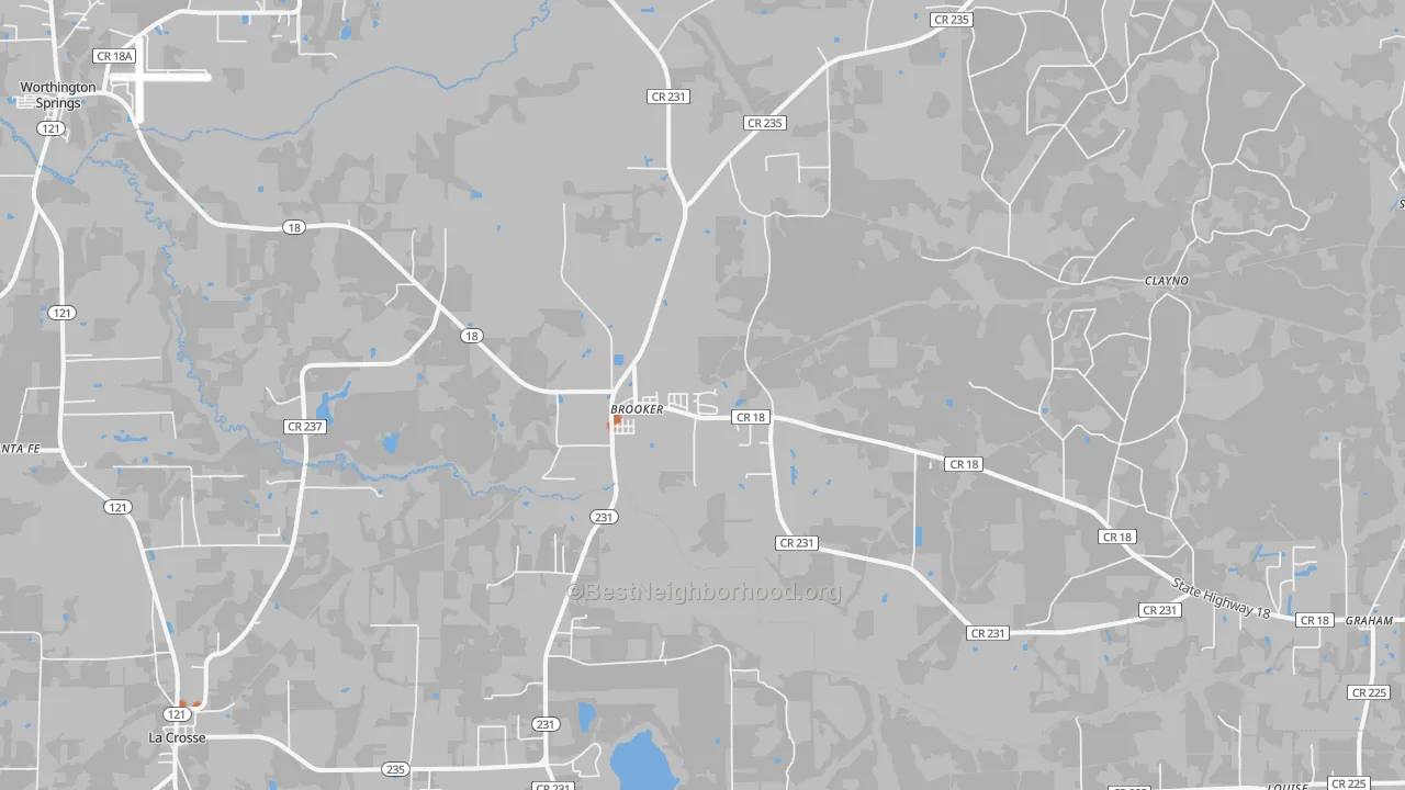 Bike Grade map of 32622, FL