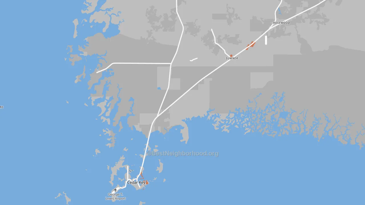 Bike Grade map of 32625, FL