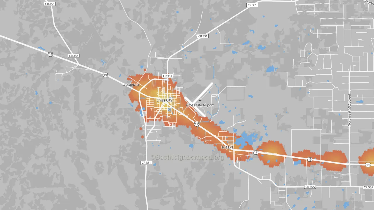 Bike Grade map of 32628, FL