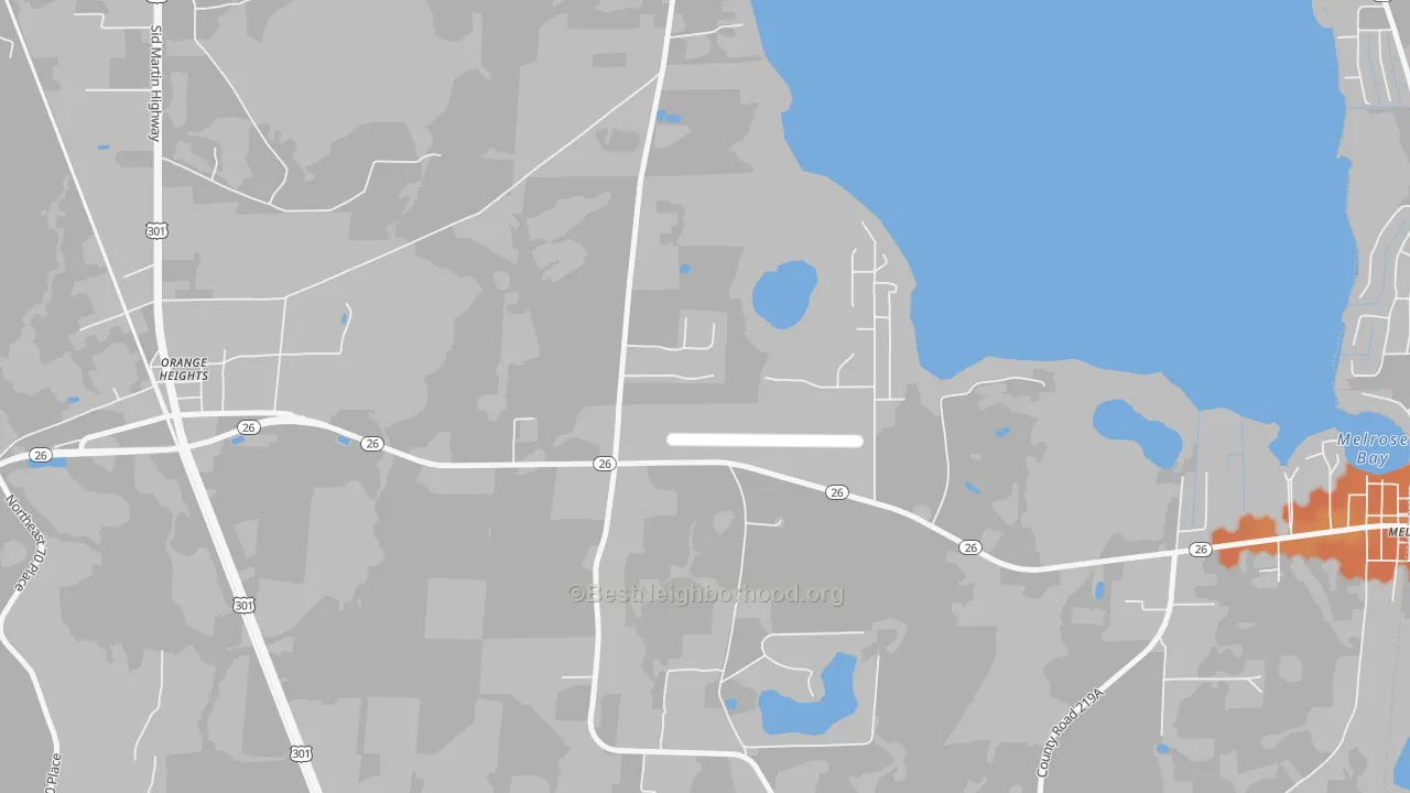 Bike Grade map of 32631, FL