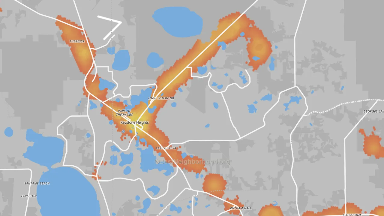 Bike Grade map of 32656, FL