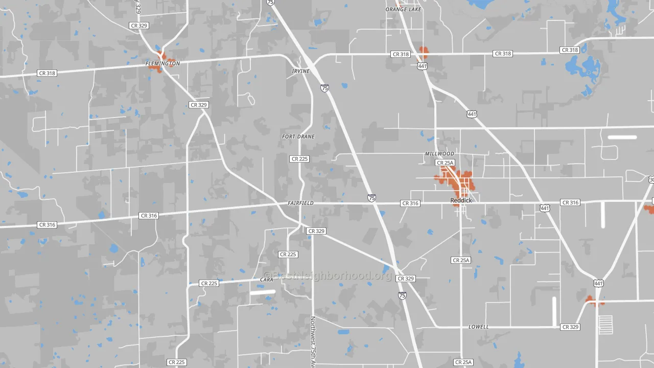 Bike Grade map of 32686, FL