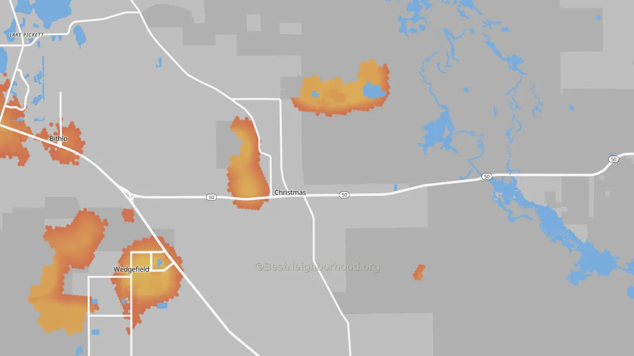 Bike Grade map of 32709, FL