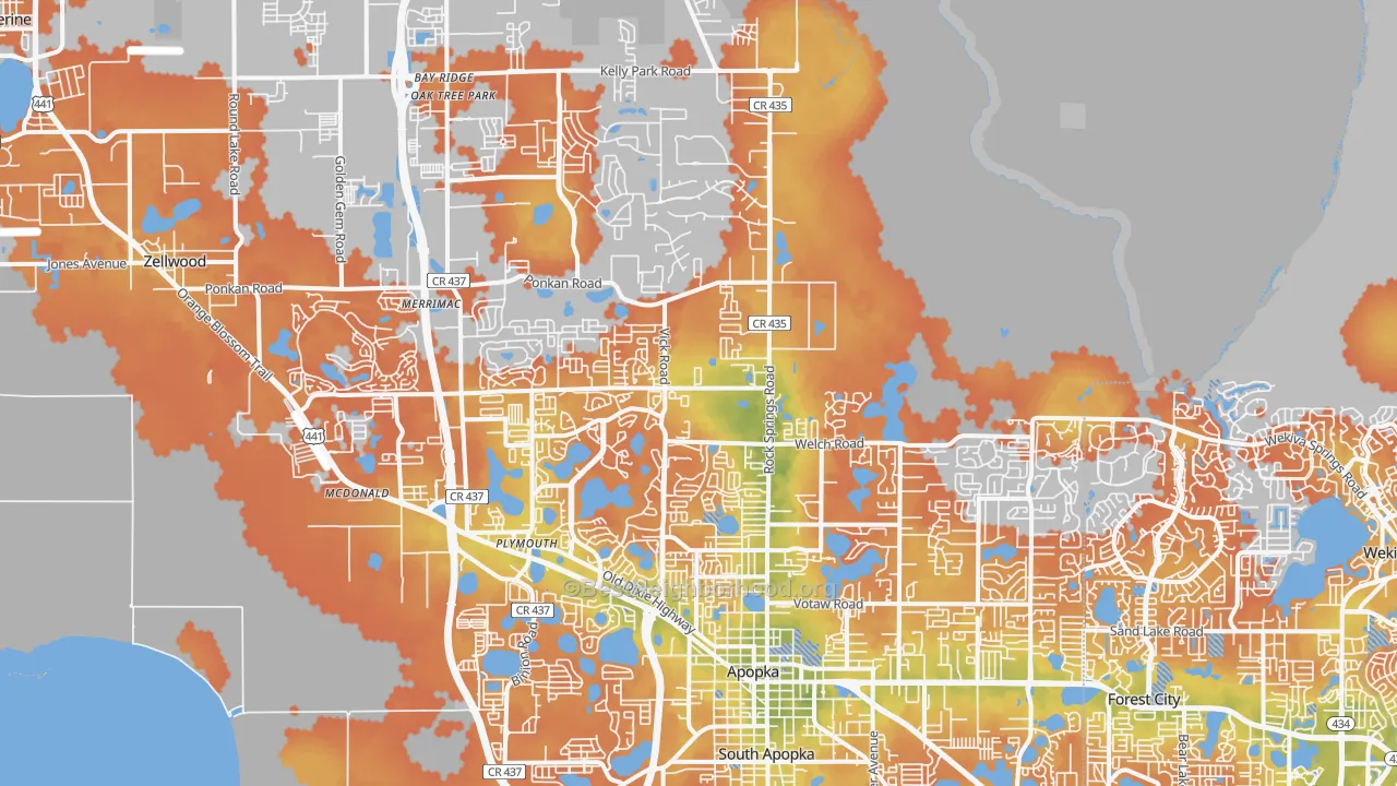 Bike Grade map of 32712, FL