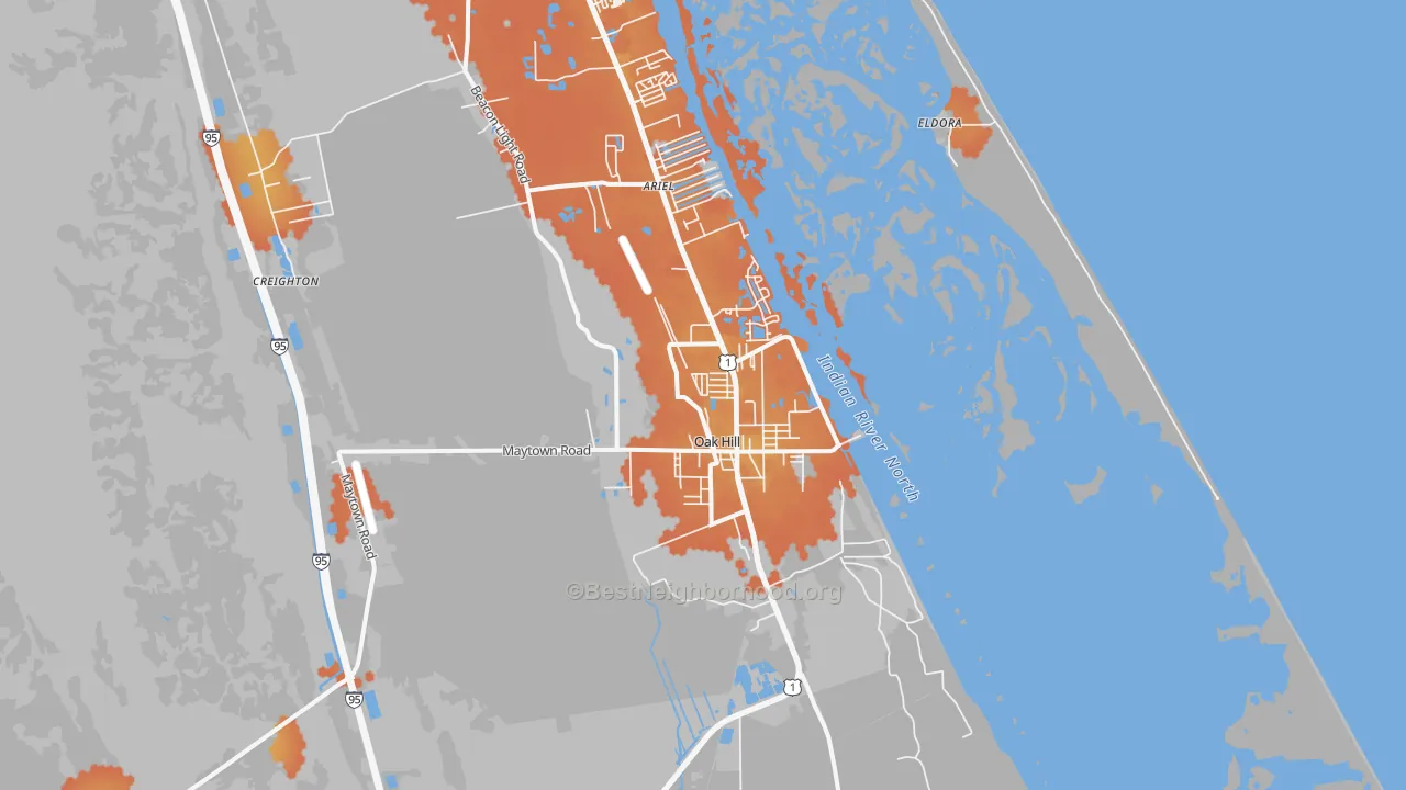 Bike Grade map of 32759, FL
