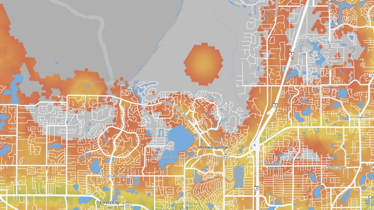 Bike Grade map of 32779, FL