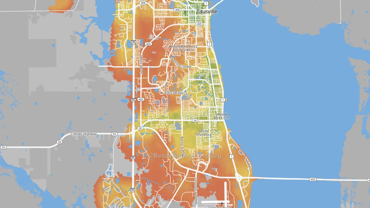 Bike Grade map of 32780, FL