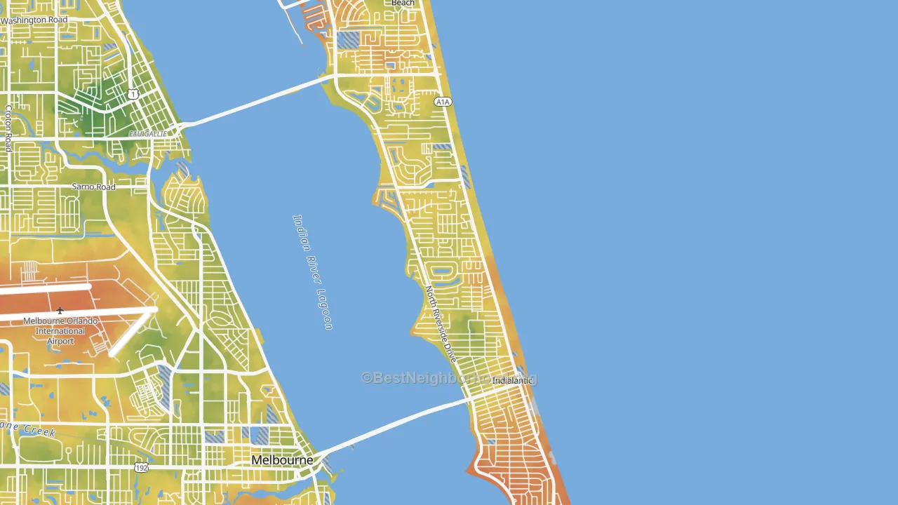 Bike Grade map of 32903, FL