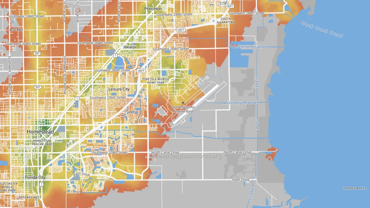 Bike Grade map of 33039, FL
