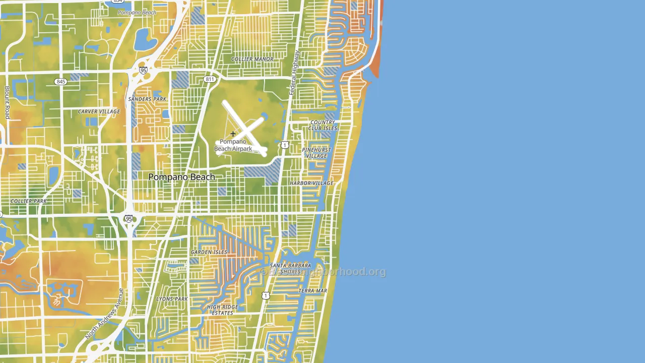 Bike Grade map of 33062, FL