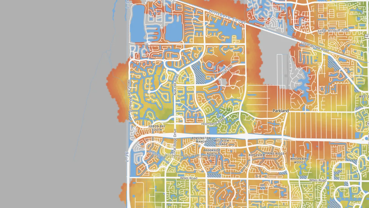 Bike Grade map of 33076, FL
