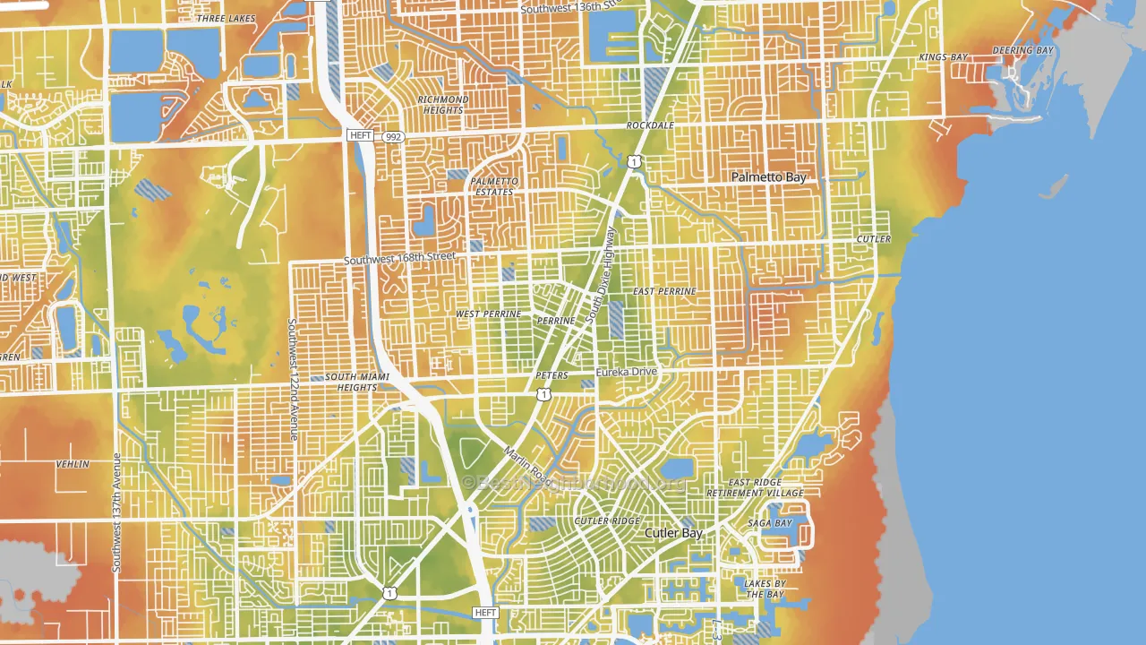 Bike Grade map of 33157, FL