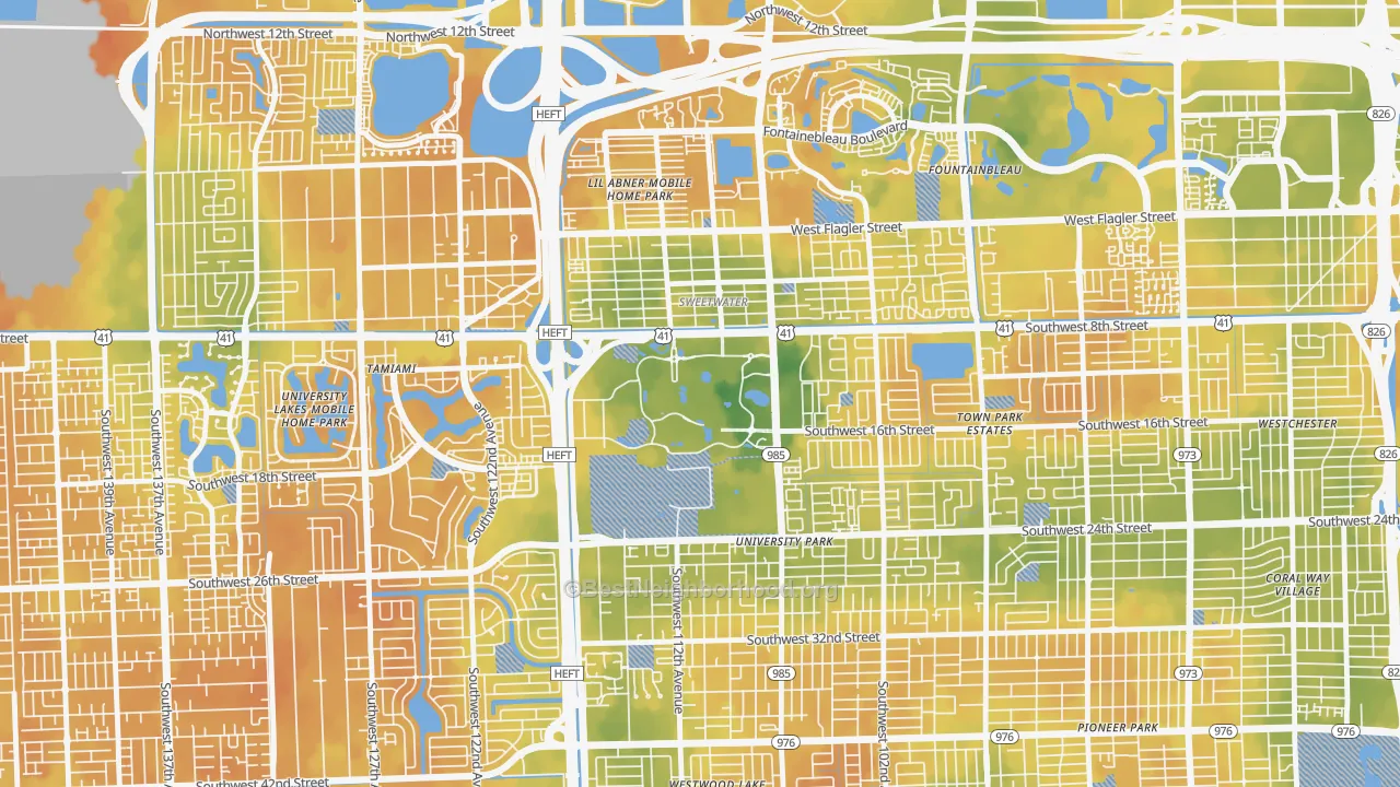 Bike Grade map of 33199, FL