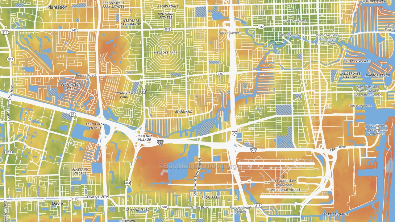Bike Grade map of 33312, FL