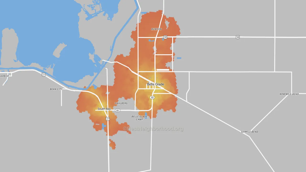 Bike Grade map of 33430, FL