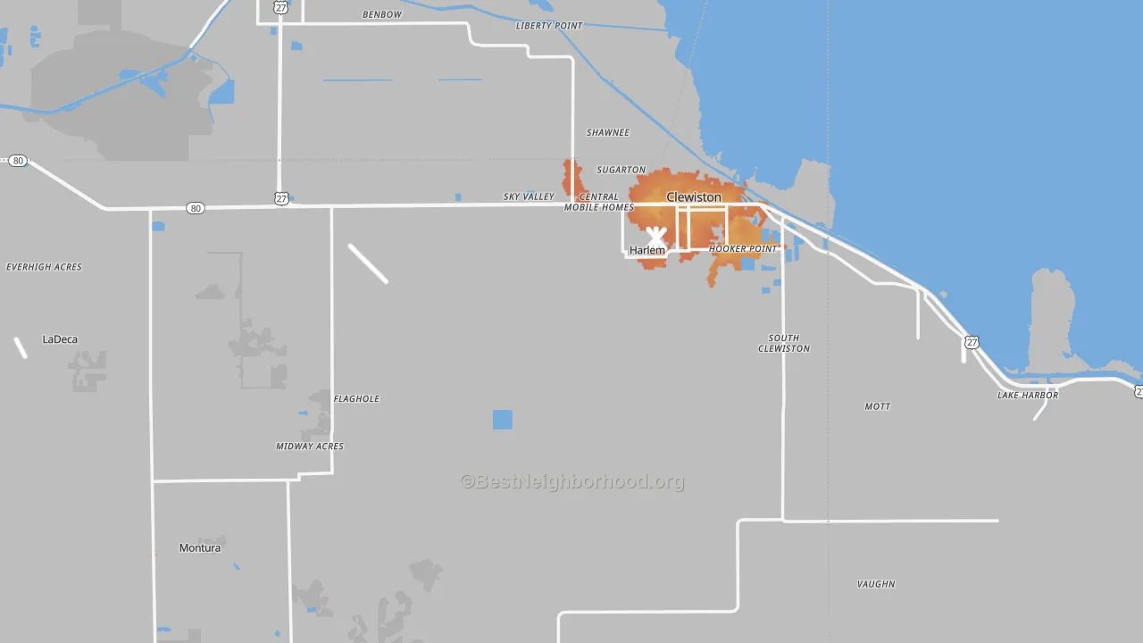 Bike Grade map of 33440, FL